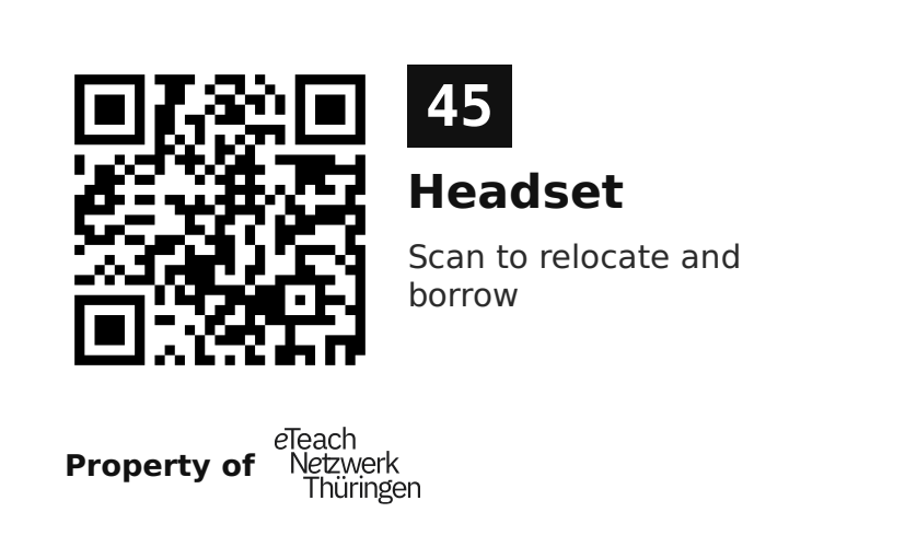 Label sticker 70 × 42.3 mm for UID 45