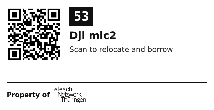 Label sticker 70 × 36 mm for UID 53
