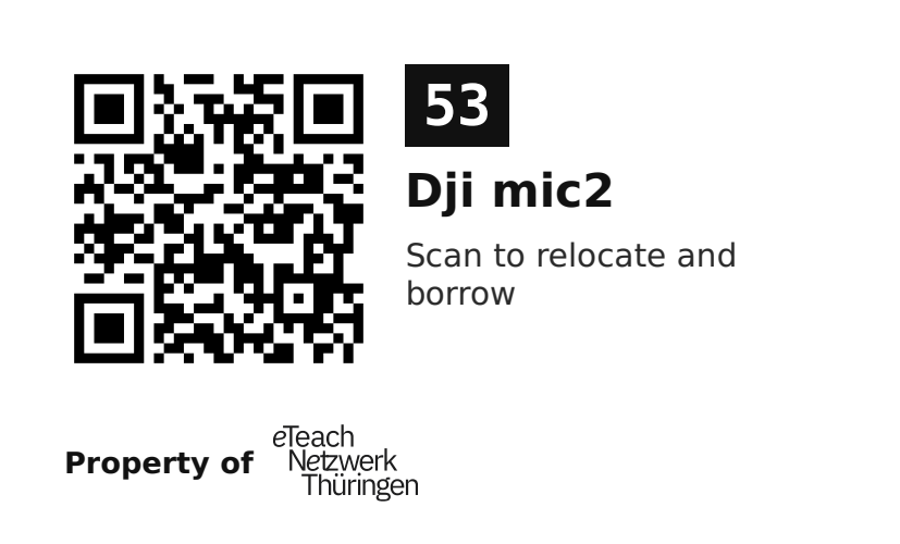Label sticker 70 × 42.3 mm for UID 53