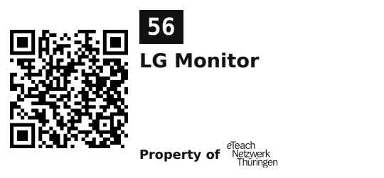 Label sticker 45.7 × 21.2 mm for UID 56