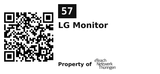 Label sticker 45.7 × 21.2 mm for UID 57