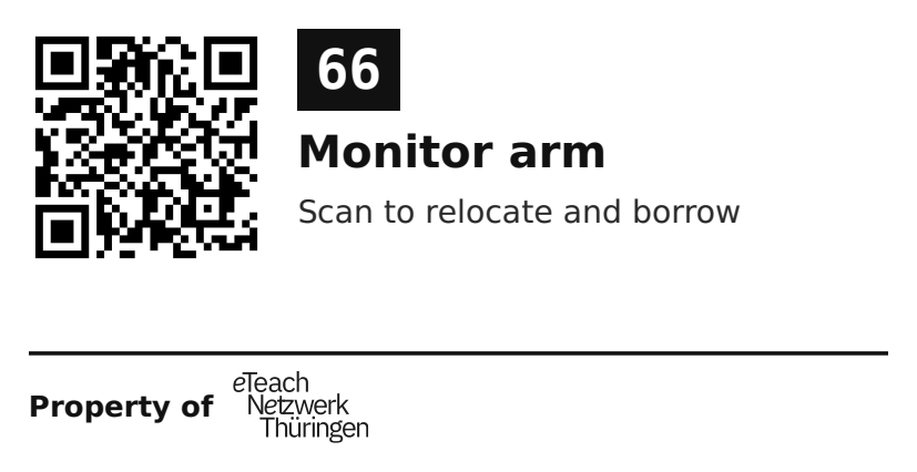 Label sticker 70 × 36 mm for UID 66