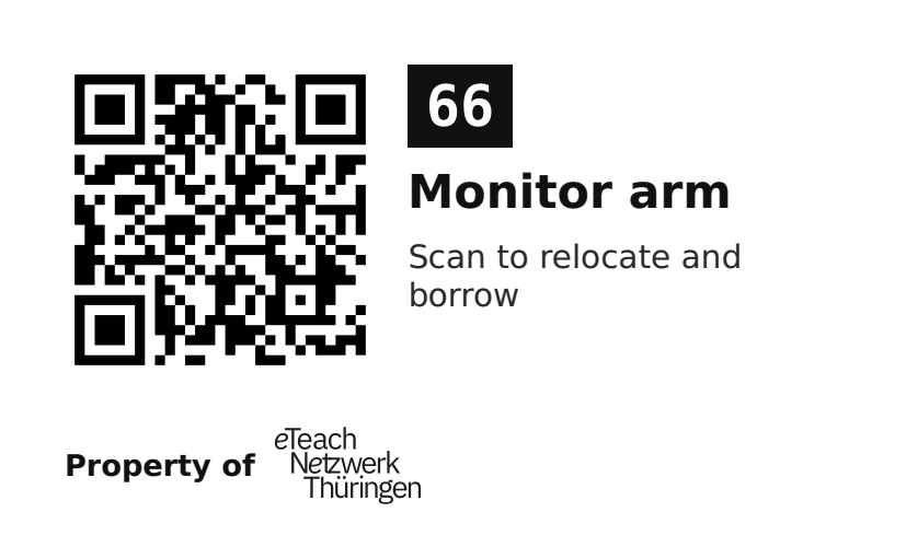 Label sticker 70 × 42.3 mm for UID 66
