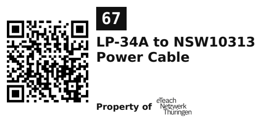 Label sticker 45.7 × 21.2 mm for UID 67