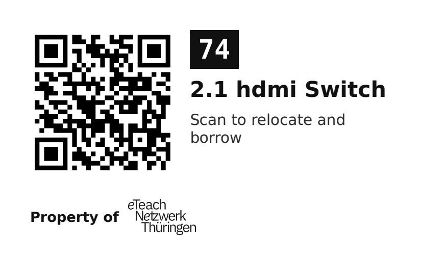 Label sticker 70 × 42.3 mm for UID 74