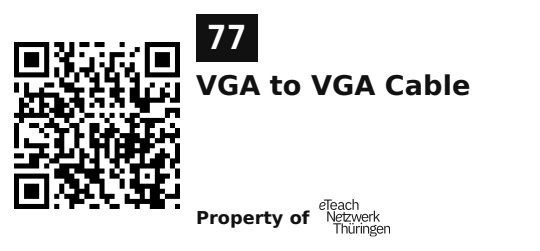 Label sticker 45.7 × 21.2 mm for UID 77