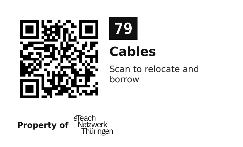 Label sticker 70 × 42.3 mm for UID 79