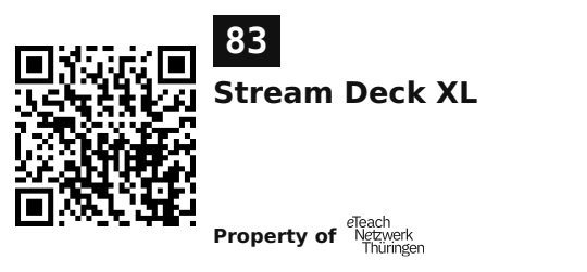 Label sticker 45.7 × 21.2 mm for UID 83