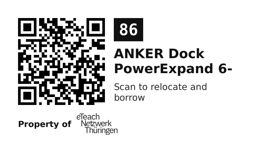 Label sticker 70 × 42.3 mm for UID 86