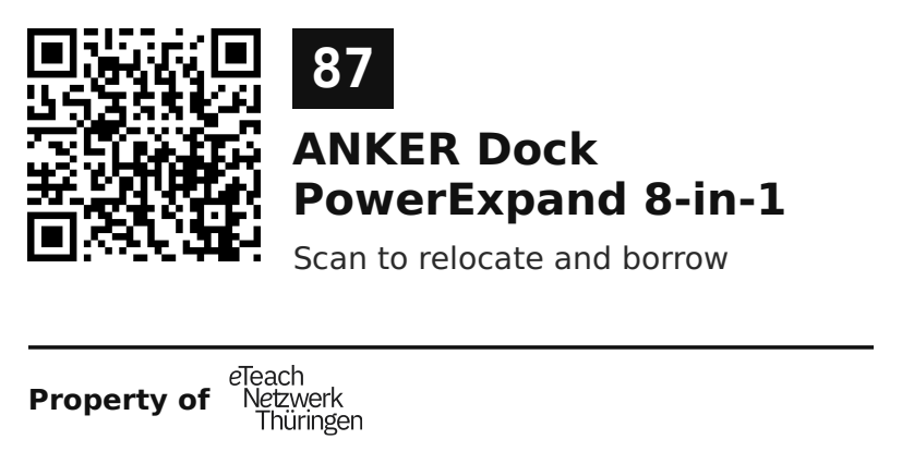 Label sticker 70 × 36 mm for UID 87