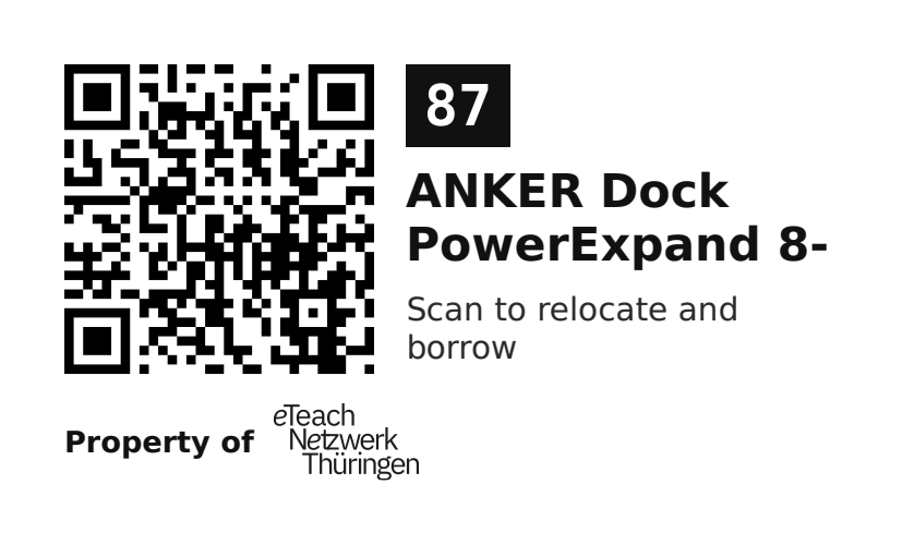 Label sticker 70 × 42.3 mm for UID 87