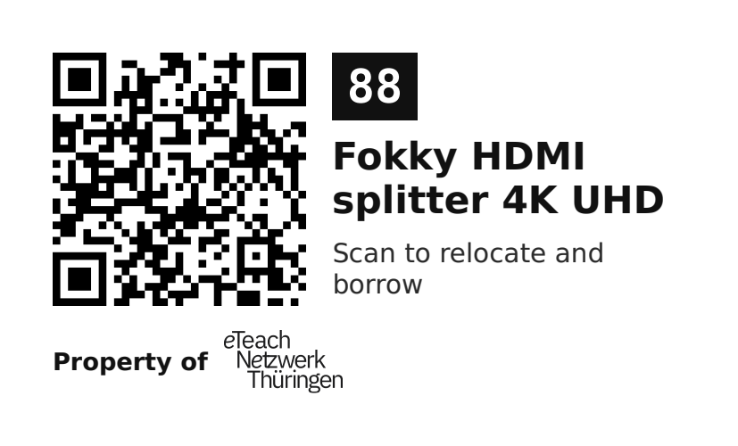 Label sticker 70 × 42.3 mm for UID 88