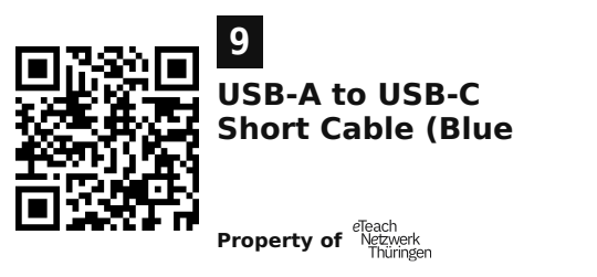Label sticker 45.7 × 21.2 mm for UID 9