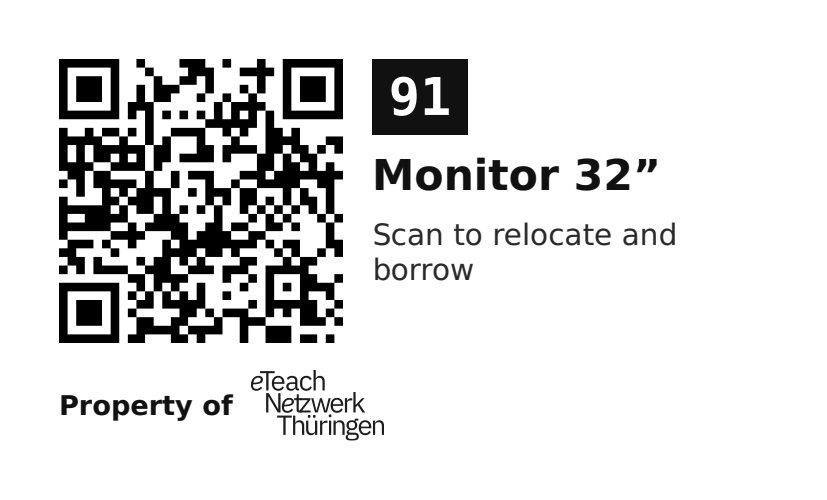 Label sticker 70 × 42.3 mm for UID 91