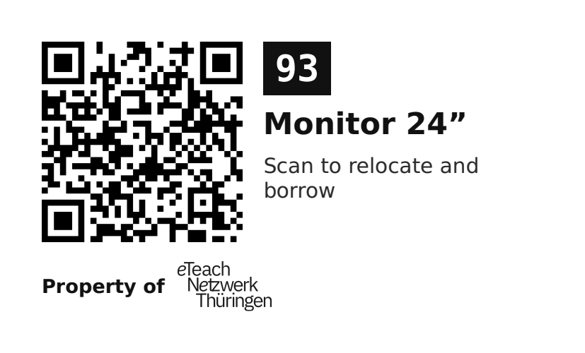 Label sticker 70 × 42.3 mm for UID 93