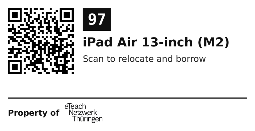 Label sticker 70 × 36 mm for UID 97