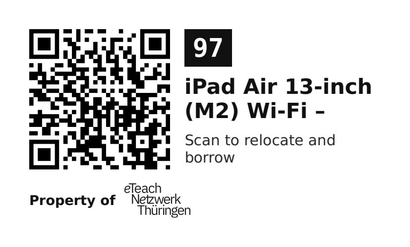 Label sticker 70 × 42.3 mm for UID 97